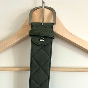 Tailored Sportsman Quilted C Leather Belt